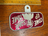 Vtg 60's Snow Craggs Reflective License Plate Topper Auto Truck Motorcycle Dirty