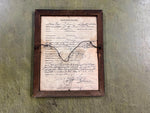 VTG Antique 1919 World War I United States Army Honorable Discharge Paper FRAMED