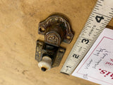 Antique Cabinet Slide Latch Furniture Victorian Fancy Cupboard Porcelain Hardwar
