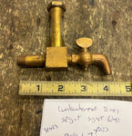 Vtg NOS Brass Hit Miss motor Model T Drain Spigot Valve Glass Sight window Radia