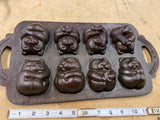 John Wright Cast Iron Teddypan Teddy Bear Mold Muffin Bake Pan Baking Pan cupcak