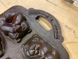John Wright Cast Iron Teddypan Teddy Bear Mold Muffin Bake Pan Baking Pan cupcak