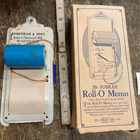 Robotham & Sons Dairy Farm Milk Canastota NY Vtg Advertising Sign Orig Box 1930'