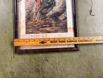 Vtg Antique 1918 Reni Mel America! United Stated Army Framed Color Print