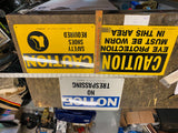 Caution Sign Lot Safety Glasses Shoes No Trespassing Workplace Man Cave Garage!