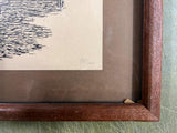 Vintage 1983 Fred Fodzuin? 89/200 Framed Melville Boat Print Portrait