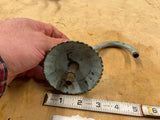 Antique Wall Sconse Gas Light Lamp Art Deco Victorian Brass Trim Ring Architectu