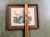 Vintage 1983 Fred Fodzuin? 89/200 Framed Melville Boat Print Portrait