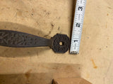 Antique 1800's Wrought Iron Door Handles Thumb Latch Lift Lock Twisted Victorian