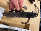 Antique 1800's Wrought Iron Door Handles Thumb Latch Lift Lock Twisted Victorian