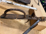 Antique 1800's Wrought Iron Door Handles Thumb Latch Lift Lock Twisted Victorian