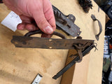 Antique 1800's Wrought Iron Door Handles Thumb Latch Lift Lock Twisted Victorian