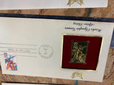 First Day Cover collectible set Stamps 22k Gold Plated Historic WW2 Olympics!