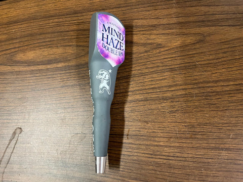 Firestone Mind Haze IPA 11" Beer Tap Handle Bear Lion Purple Advertising