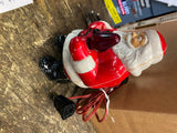 Vtg 1950's Royalite Hard plastic Santa Decoration Light Antique Christmas decor!