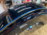 Black Front Fender Harley Touring Police Blue Knight FLH Ultra Classic Glide Nic