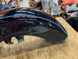 Black Front Fender Harley Touring Police Blue Knight FLH Ultra Classic Glide Nic