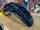 Black Front Fender Harley Touring Police Blue Knight FLH Ultra Classic Glide Nic