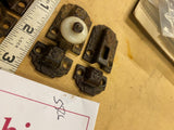 Ornate Antique Victorian Jelly Cabinet Door Lock Porcelain Knob Latch Deco Pr #2