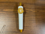 Ommegang Brewery Lion's Head 12'' Beer Tap Handle Pull - White and Gold -