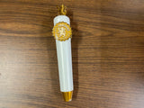 Ommegang Brewery Lion's Head 12'' Beer Tap Handle Pull - White and Gold -