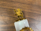 Ommegang Brewery Lion's Head 12'' Beer Tap Handle Pull - White and Gold -