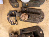 Ornate Antique Victorian Jelly Cabinet Door Lock Porcelain Knob Latch Deco Lot!
