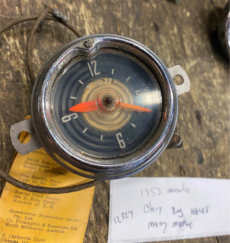 Dash Mount 1952 1953 Borg Corp Chevy Car Clock Mercury Mainline Mystic NOS??