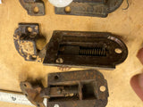 Ornate Antique Victorian Jelly Cabinet Door Lock Porcelain Knob Latch Deco Lot!