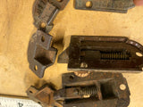 Ornate Antique Victorian Jelly Cabinet Door Lock Porcelain Knob Latch Deco Lot!