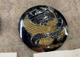Live to Ride Gold Eagle Gas Cap Cover Harley Spotster Softail Dyna FXR Chopper