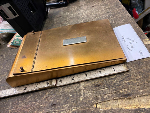 Vtg Desk Calendar REceipt book Writing pad Brass Art Deco Office Decor Antique!