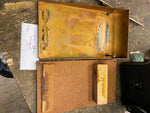 Vtg Desk Calendar REceipt book Writing pad Brass Art Deco Office Decor Antique!