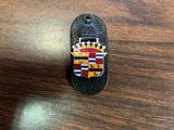 Vintage 1960s Made In England Rare Cadillac Morocco Leather Keychain