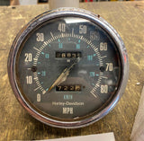 OEM Harley Vtg Speedometer Gauge Shovelhead FLH wide Glide Dash mount Factory