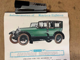 Vintage 1972 Made In USA Gary Federal Credit Union Antique Cars Calendar