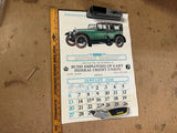 Vintage 1972 Made In USA Gary Federal Credit Union Antique Cars Calendar