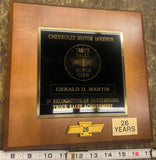 Vtg 26 years Chevrolet Truck Sales Award Dealer Advertising Sign Promo Display!