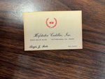 Vintage 1960s Made In USA Cadillac Dealership Business And Thank You Card