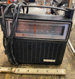 AM/FM GENERAL ELECTRIC GE Portable Transistor Radio Vtg BLACK MODEL NO 7-2810f