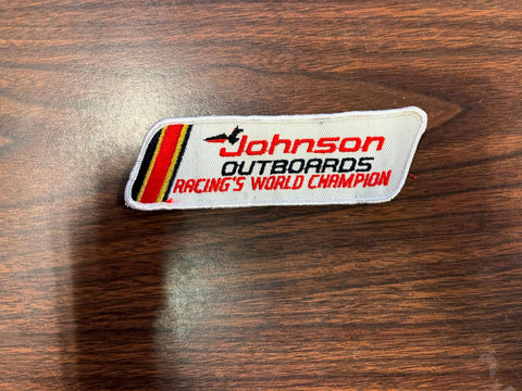 Vintage 1960s Johnson Outboards Racing's World Champion Patch Fishing
