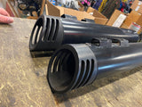 Black Slip ON Mufflers Harley Touring Road King Street Glide FLH 95-2016 Shark
