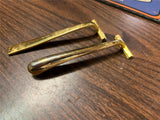 Vintage Made In Italy Lot Of Two Gold Toned Shaving Razors Collectable