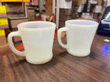 Lot 2 Vtg Fire King Tony The Tiger Esso Exxon Glass Milk Glass Coffee Mugs Cup