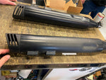 Black Slip ON Mufflers Harley Touring Road King Street Glide FLH 95-2016 Shark