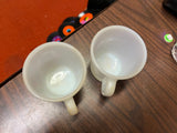 Lot 2 Vtg Fire King Tony The Tiger Esso Exxon Glass Milk Glass Coffee Mugs Cup