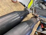 Black Slip ON Mufflers Harley Touring Road King Street Glide FLH 95-2016 Shark