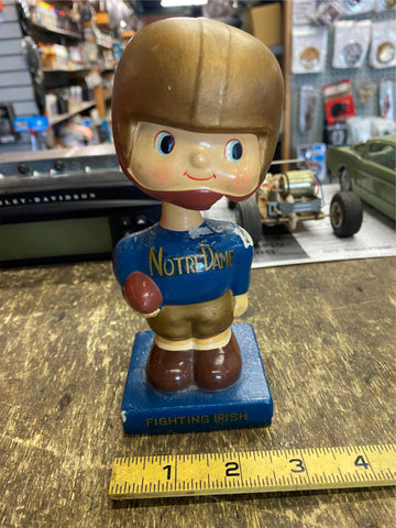 Original Vtg 1962 Notre Dame Fighting Irish Nodder Bobblehead Sq Base Football!