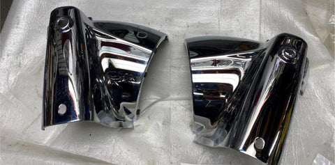 OEM Headlight Nacelle Bezels Covers Harley Road King FLHR 1994^ chrome Nice!