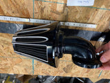 Arlen Ness Monster Sucker 90-Degree Air Cleaner Kit Deep Cut Black Harley M8